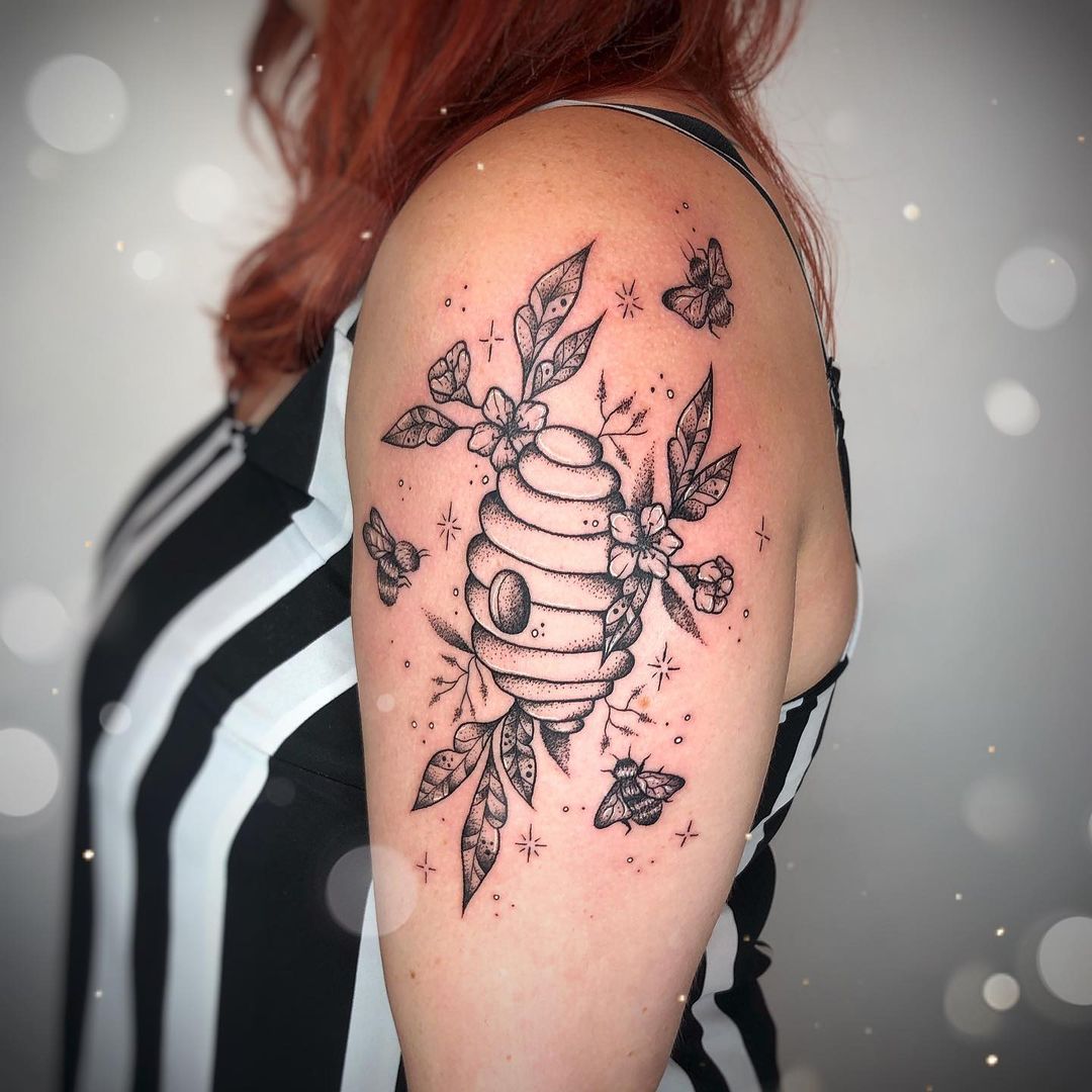 Tatuaje de una colmena