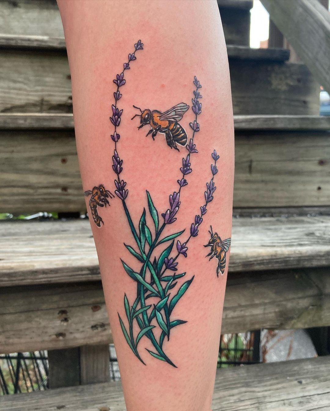 Multiple bees tattoo