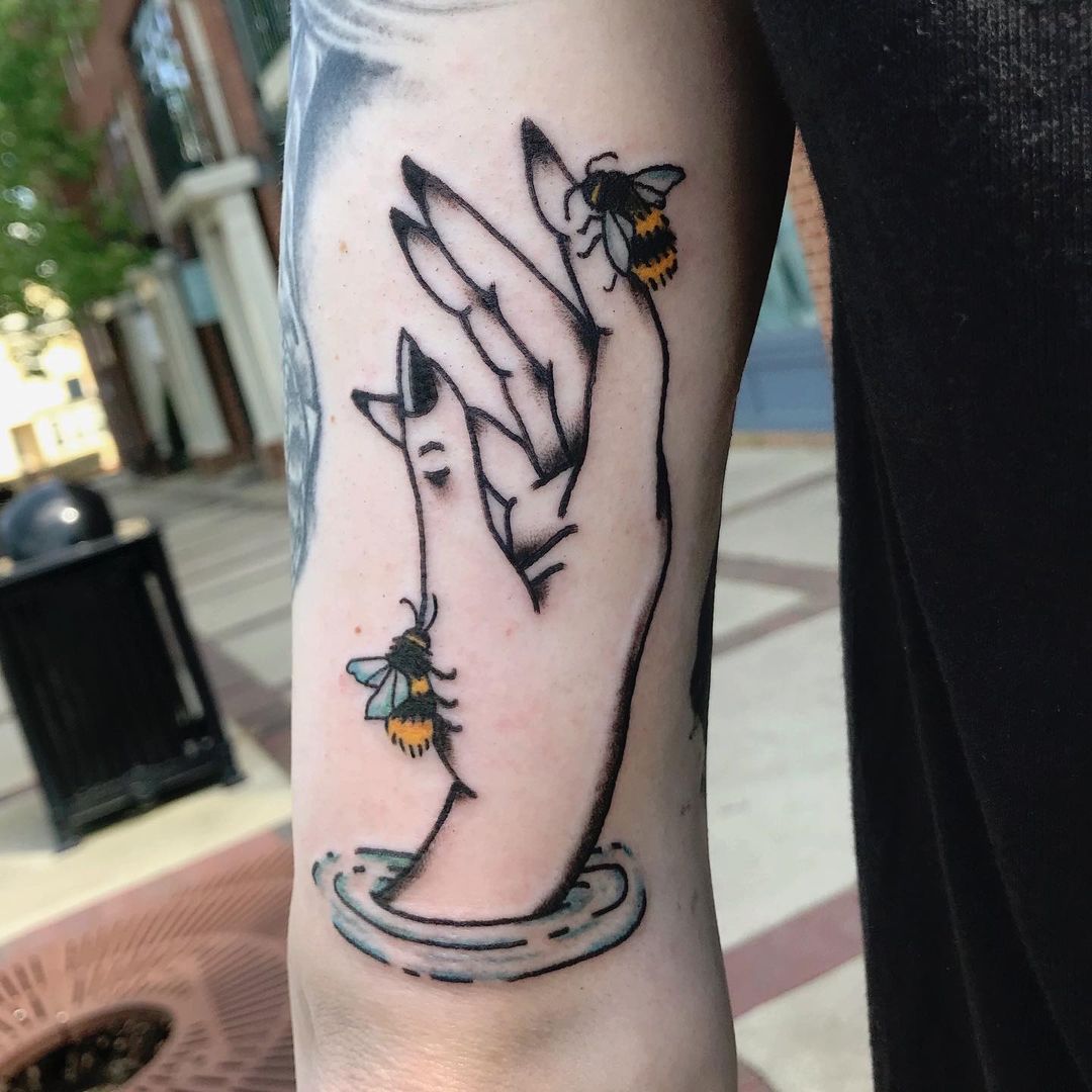 Unique bee tattoos
