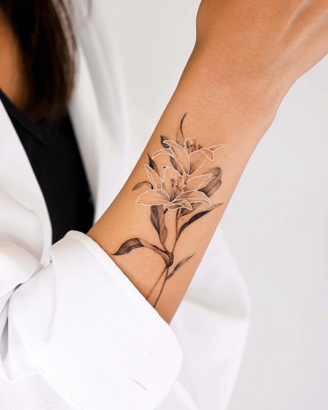 Lily Tattoo Over Arm