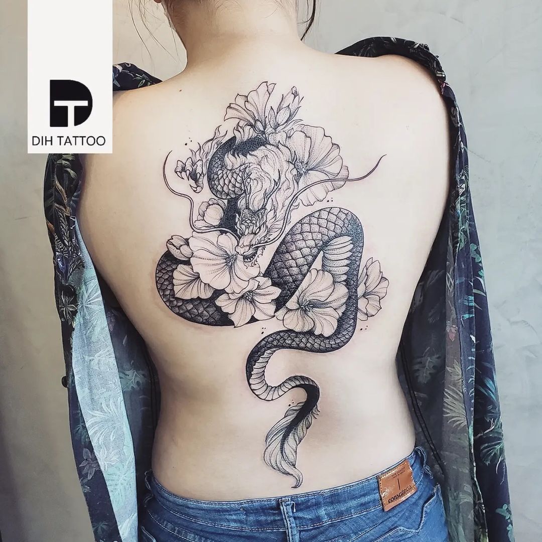 Full Back Dragon Tattoo