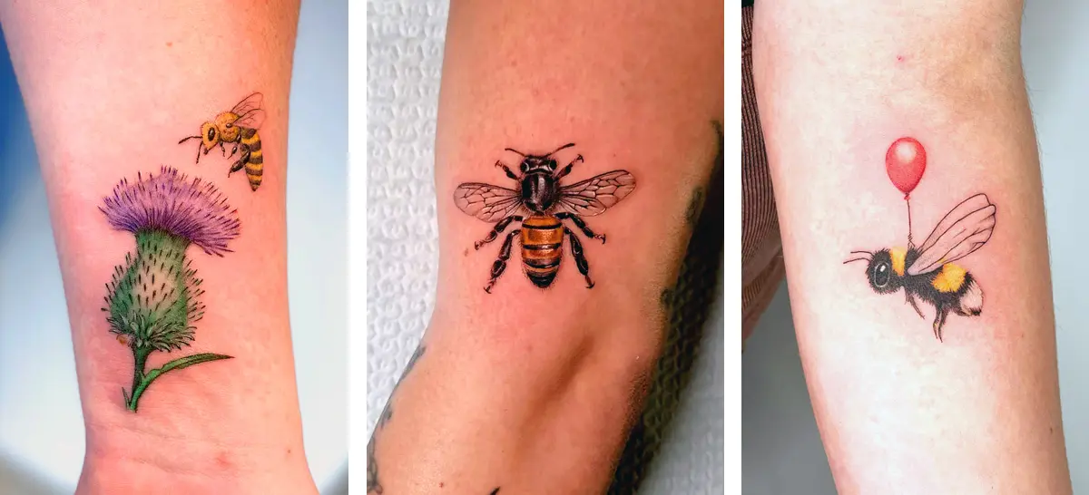 ideas para tatuajes de abejas