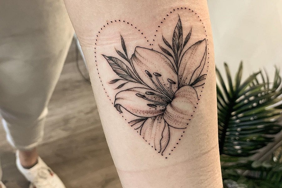 lily tattoo cover