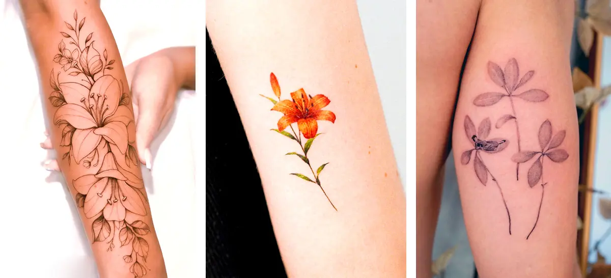 4 Beautiful Flowers Tattoos by Geoffery Shelter