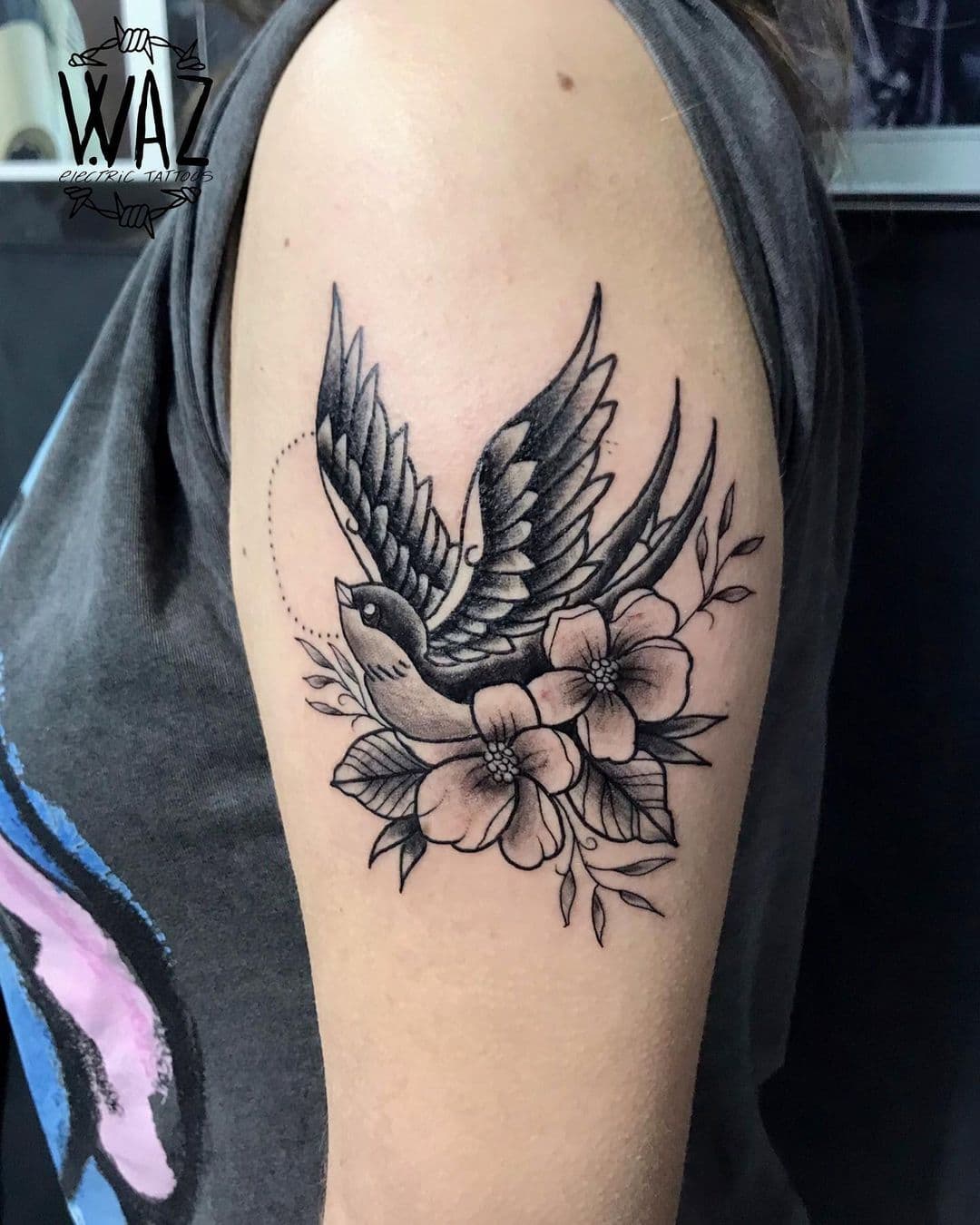 Bicep Swallow Tattoo 2