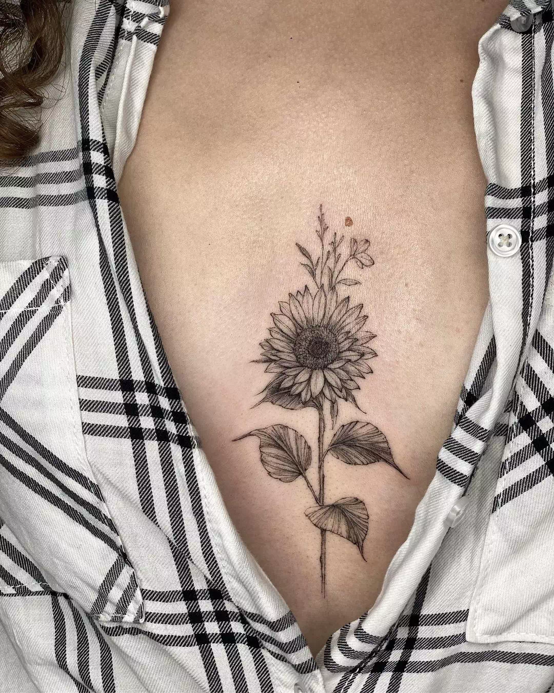 Black Sunflower Tattoo