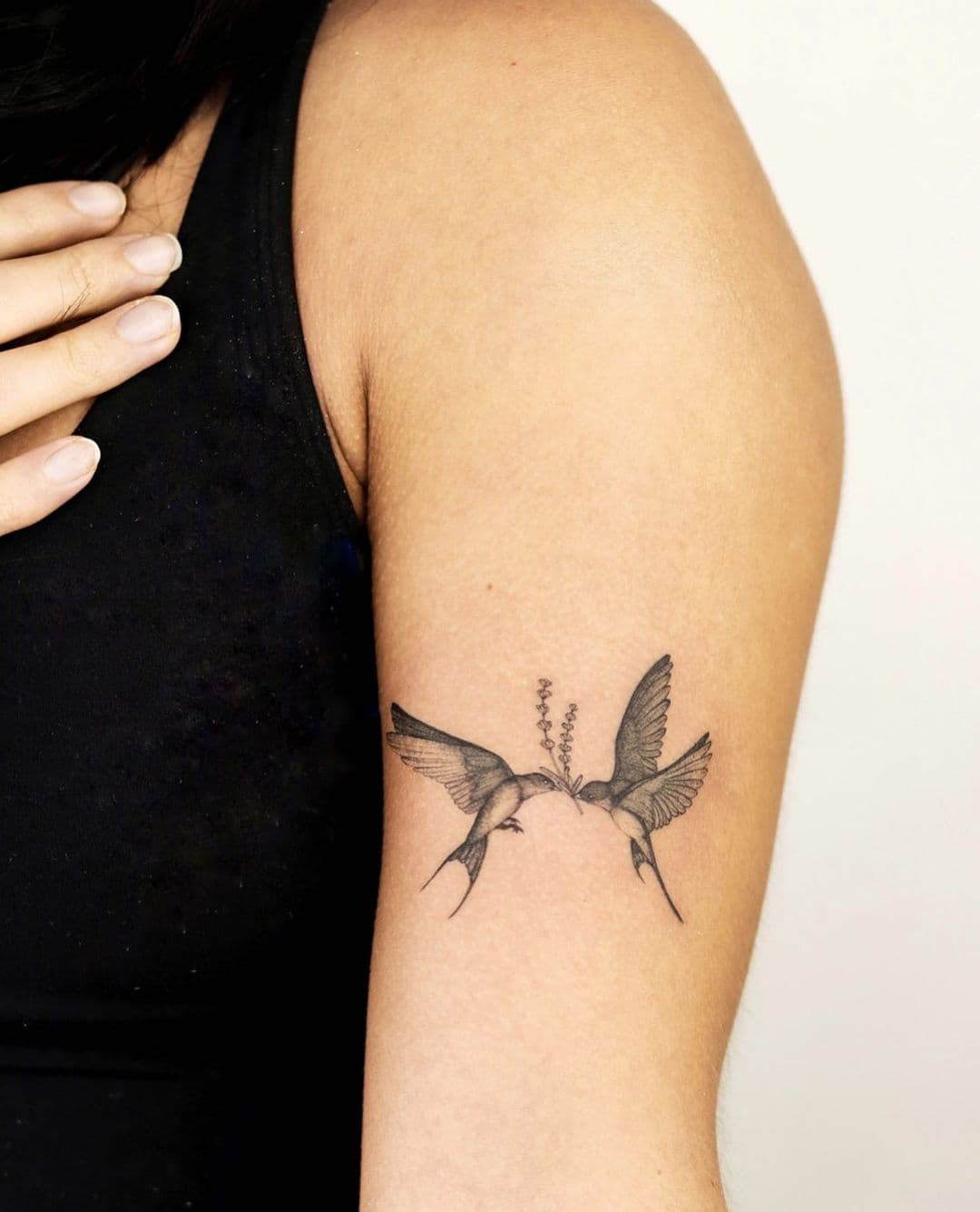 Black Swallow Tattoo 2