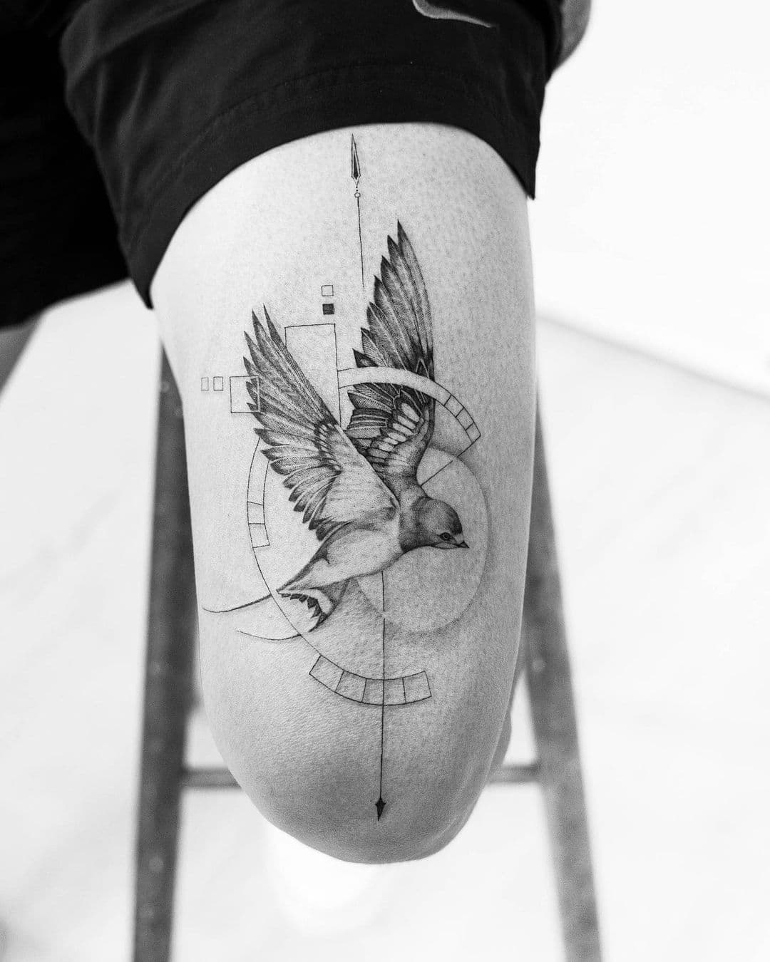 Black Swallow Tattoo 3