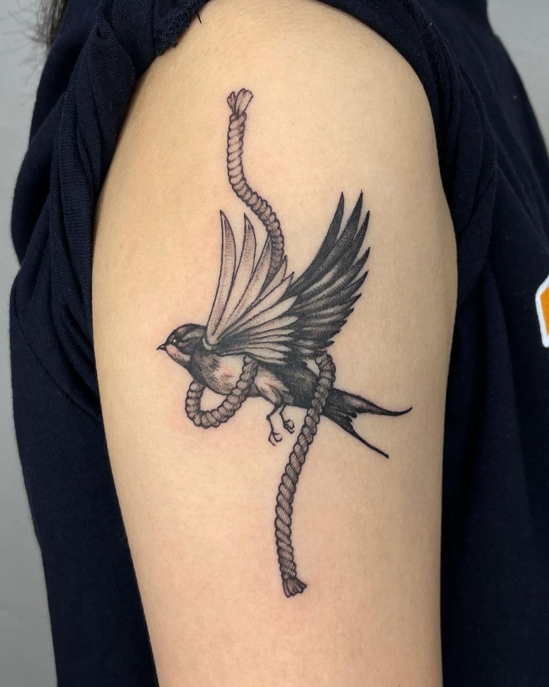 Black Swallow Tattoo 4