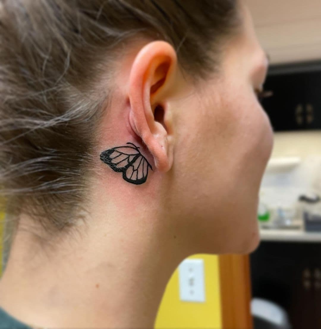 Black butterfly Behind the tattoo hero tattoo