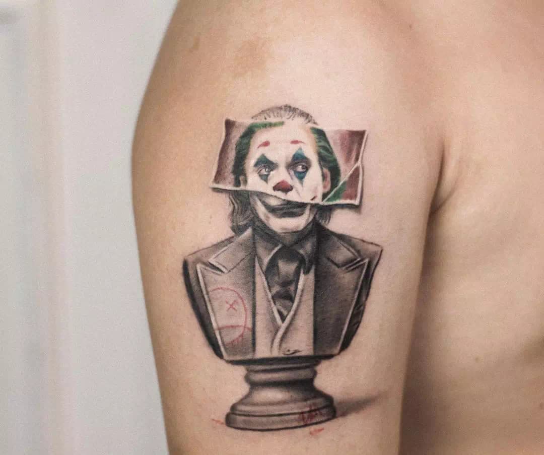 Bright And Colorful Joker Tattoo Lego Idea