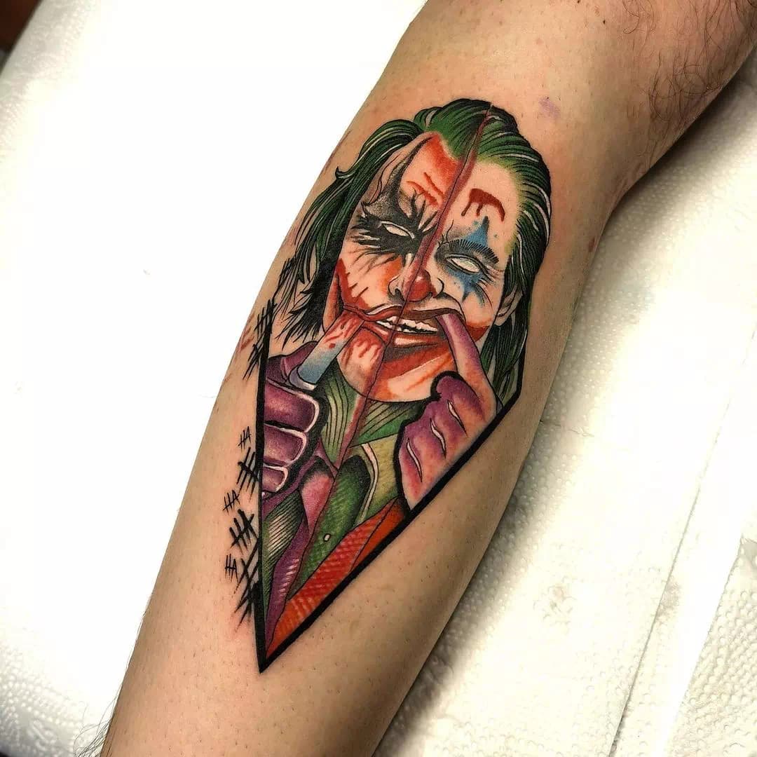 Calf Detailed Joker Tattoo Suicide Squad 3