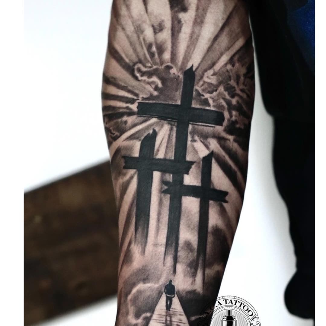 Cruz Tatuajes héroe tatuaje Santísima Trinidad 7