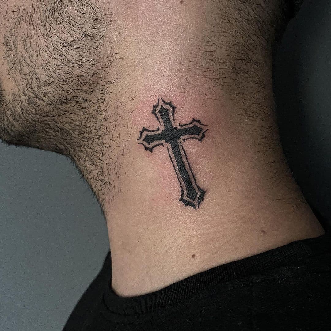Tatuajes de cruces tatuaje de héroe Simple 23