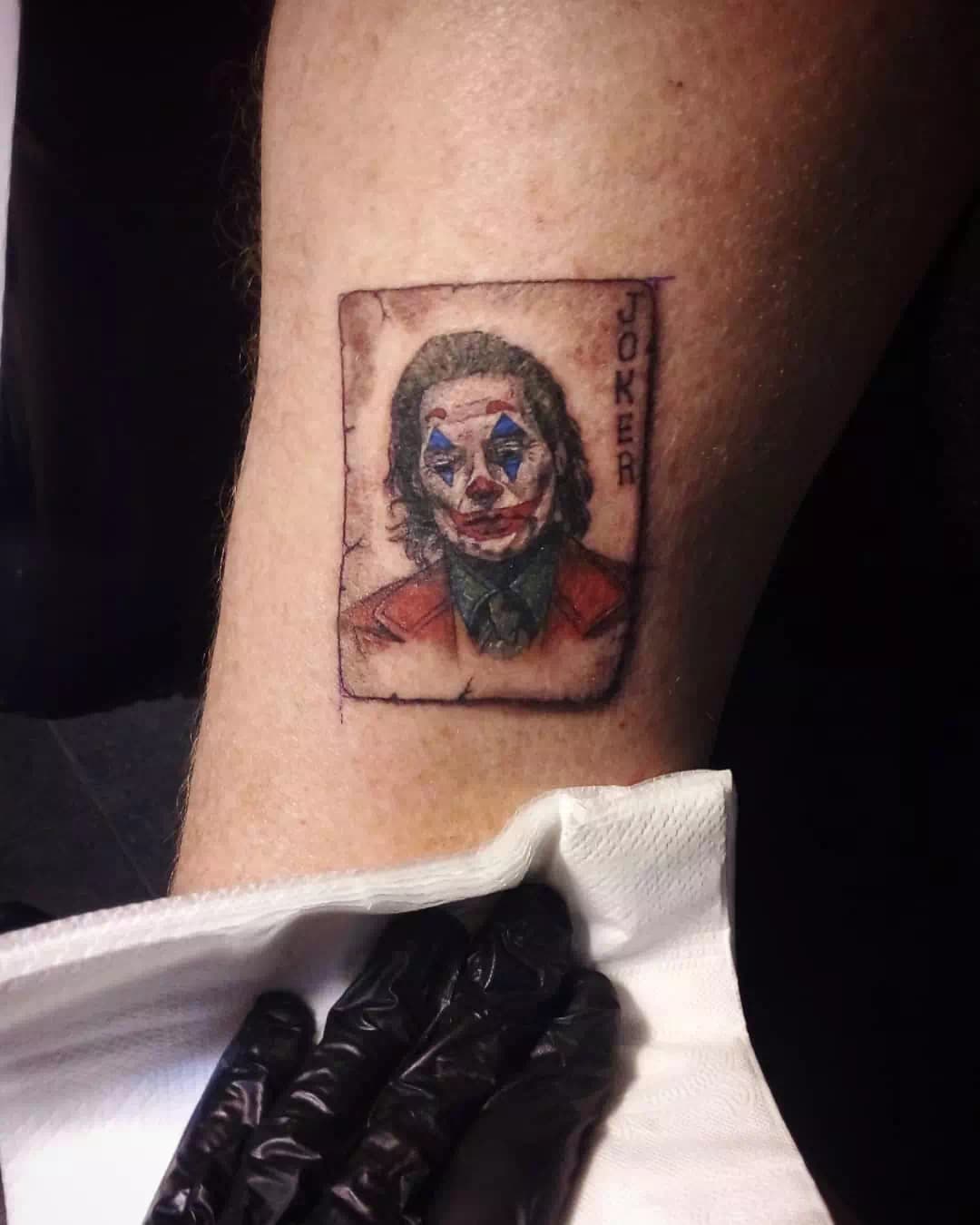 Joker Gesicht Tattoos Karte inspiriert Tattoo
