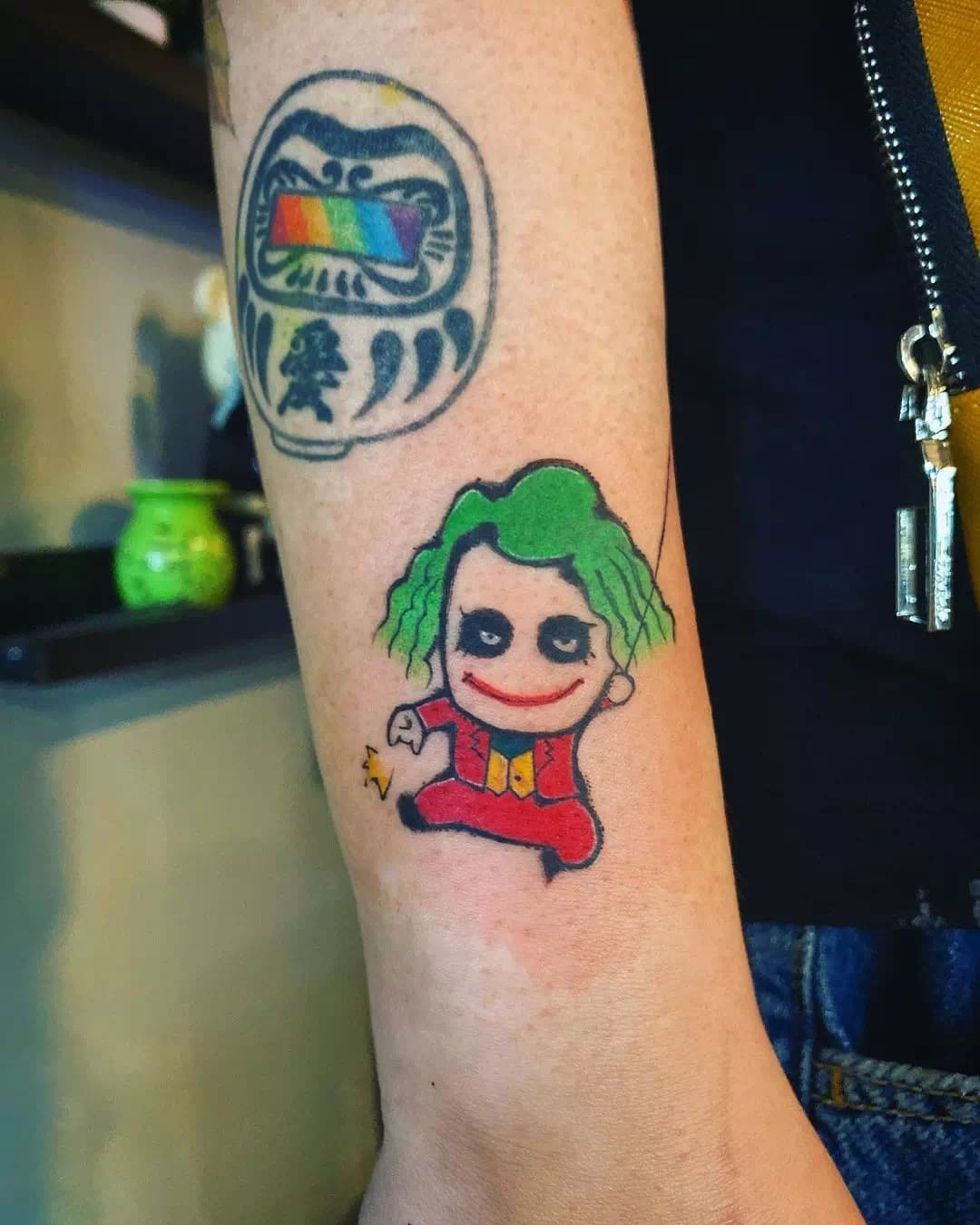 Joker Face Tattoos On Chest