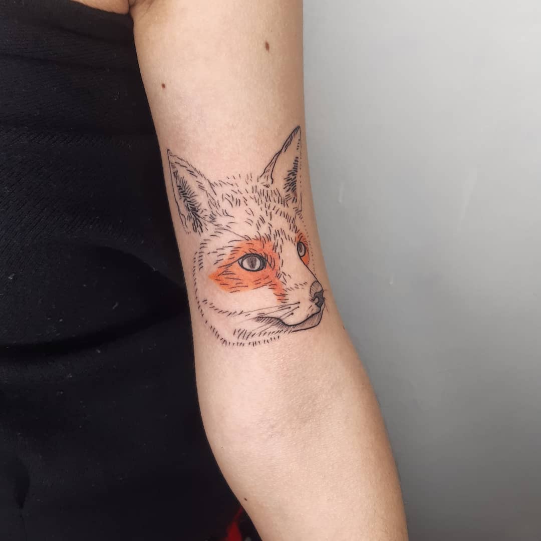 Naturalistic Fox Tattoo 3