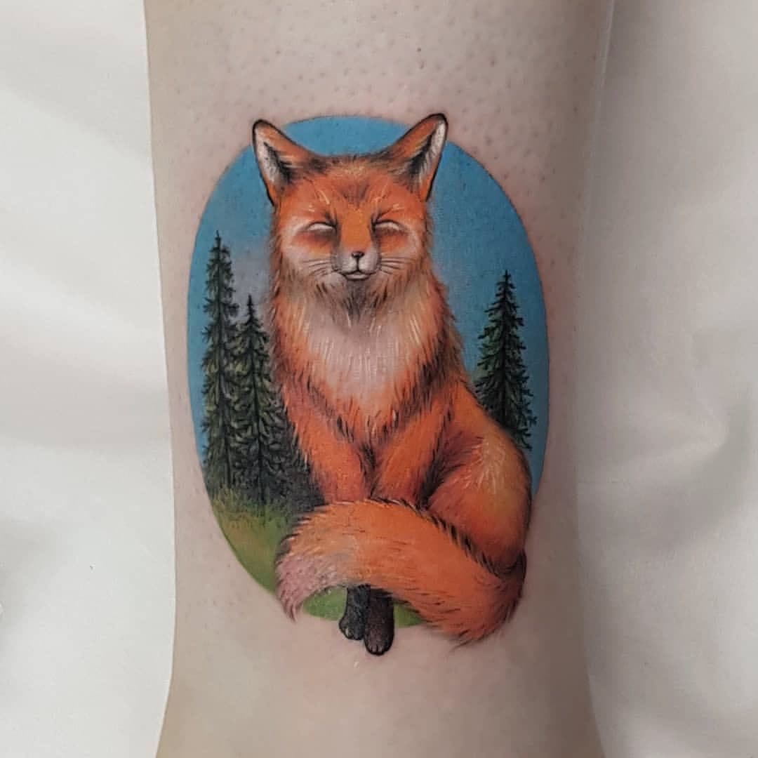 Naturalistic Fox Tattoo 6