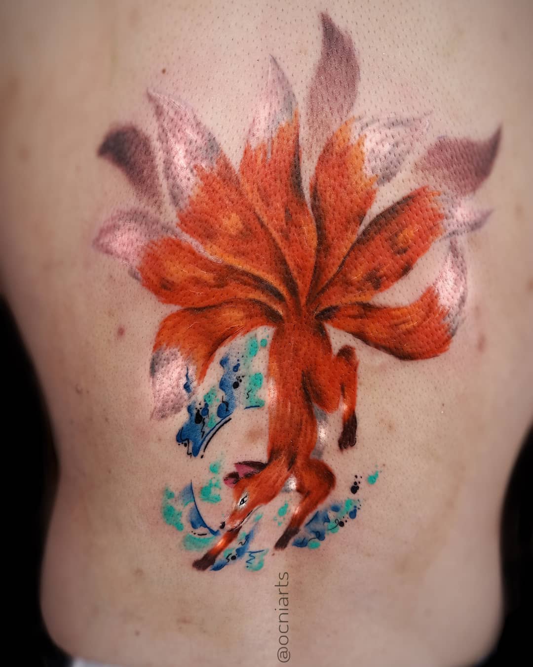 Nine Tail Fox Tattoo 1