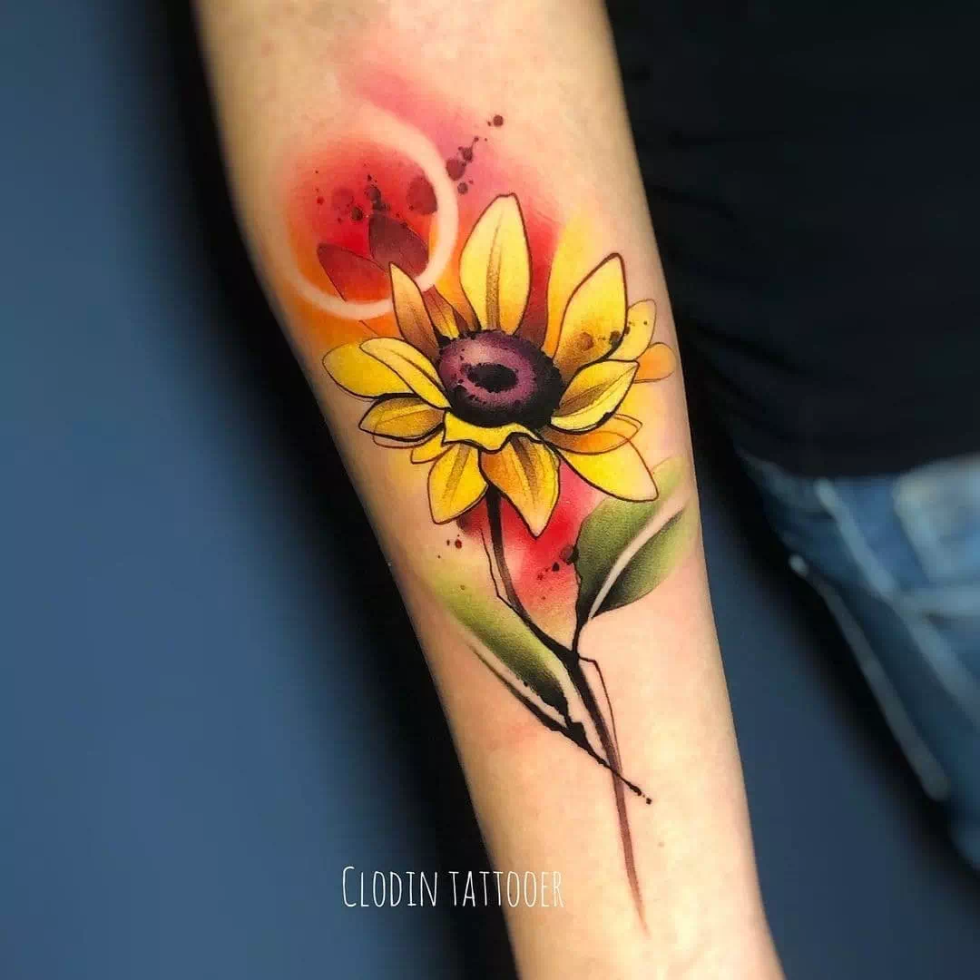Sonnenblume Tattoo 30