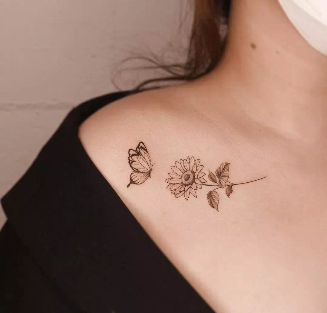 Sonnenblume Tattoo 43