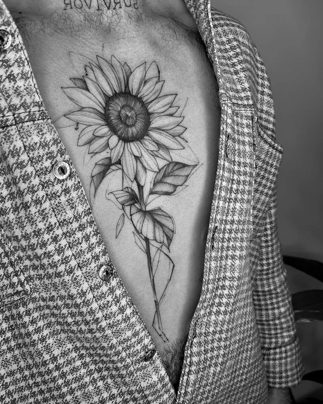 Sonnenblume Tattoo Design für Männer
