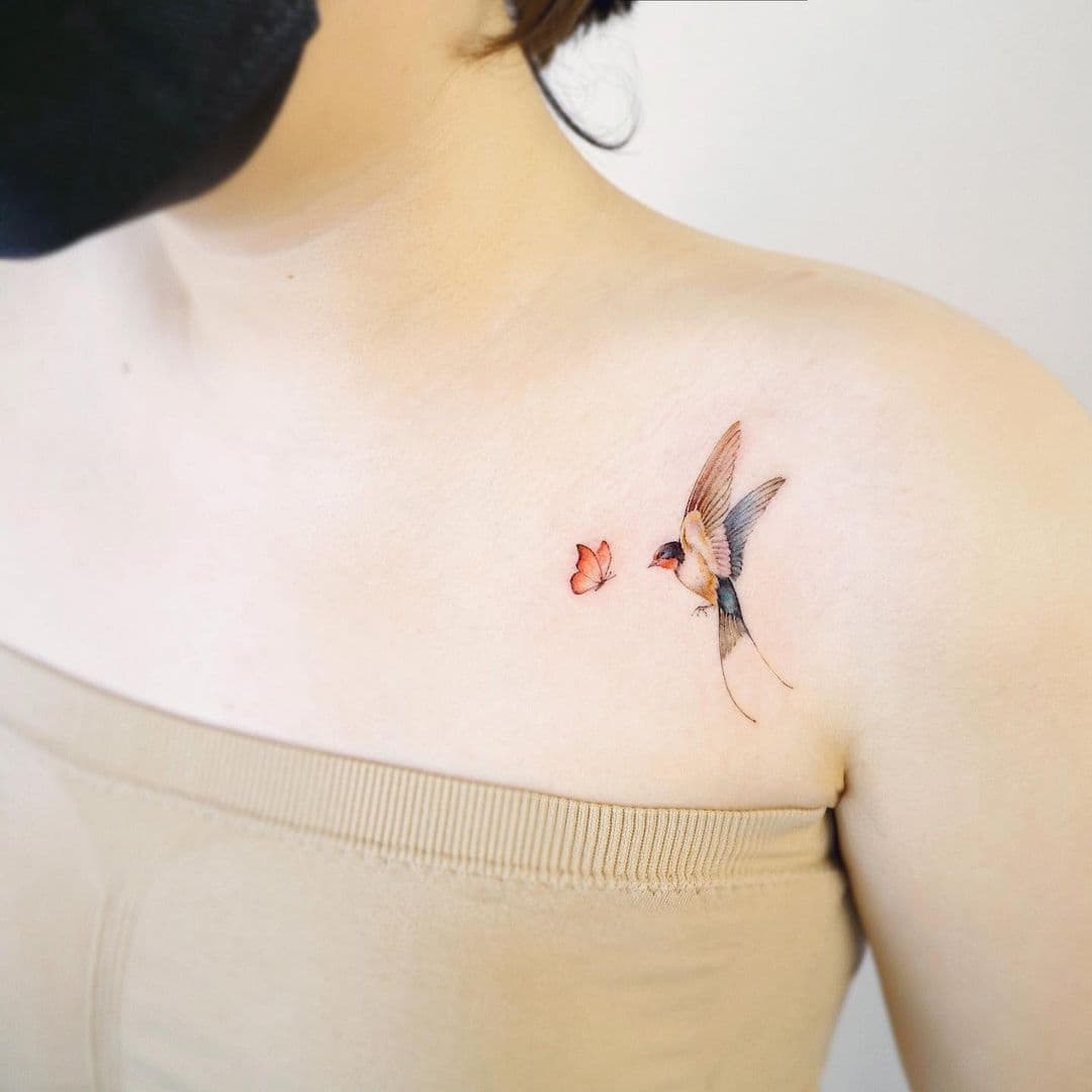 Swallow Tattoo For Women 1