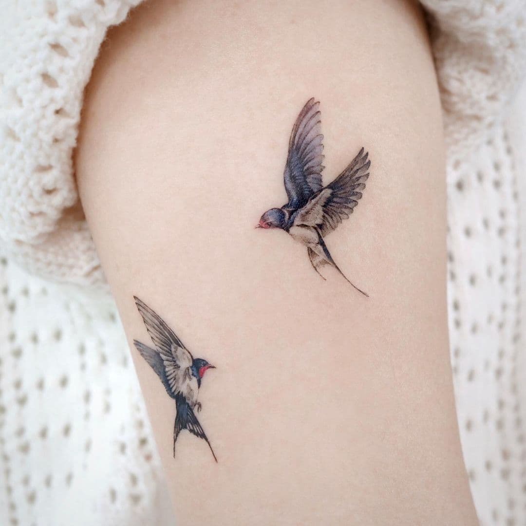 Swallow Tattoo On Arm 3