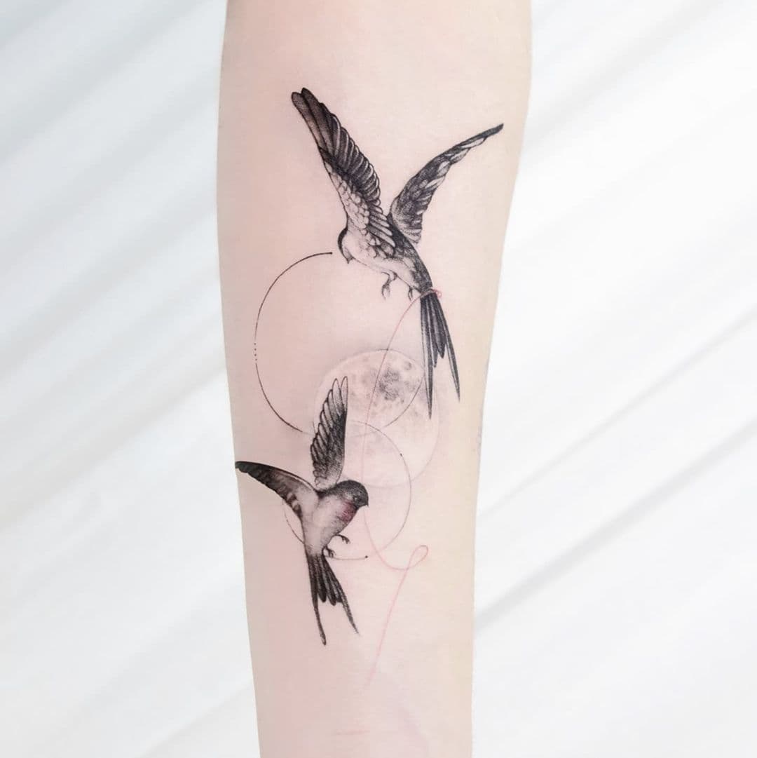 Swallow Tattoo On Side 1