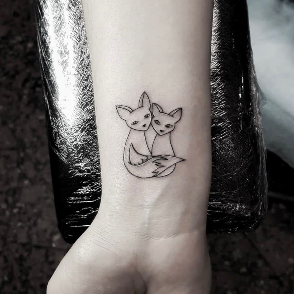 The Curled Fox Tattoo 3