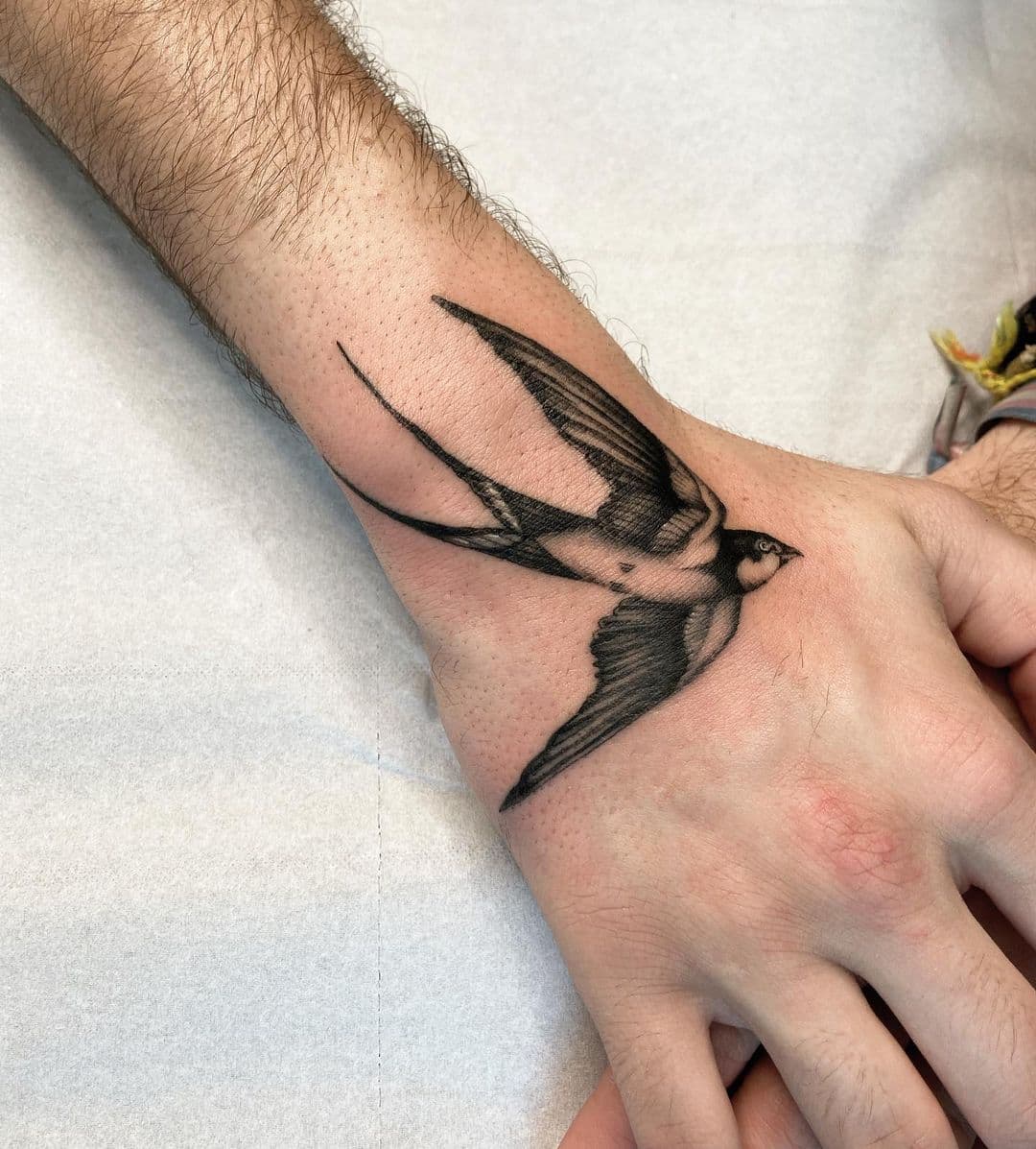 Wrist Swallow Tattoo 3