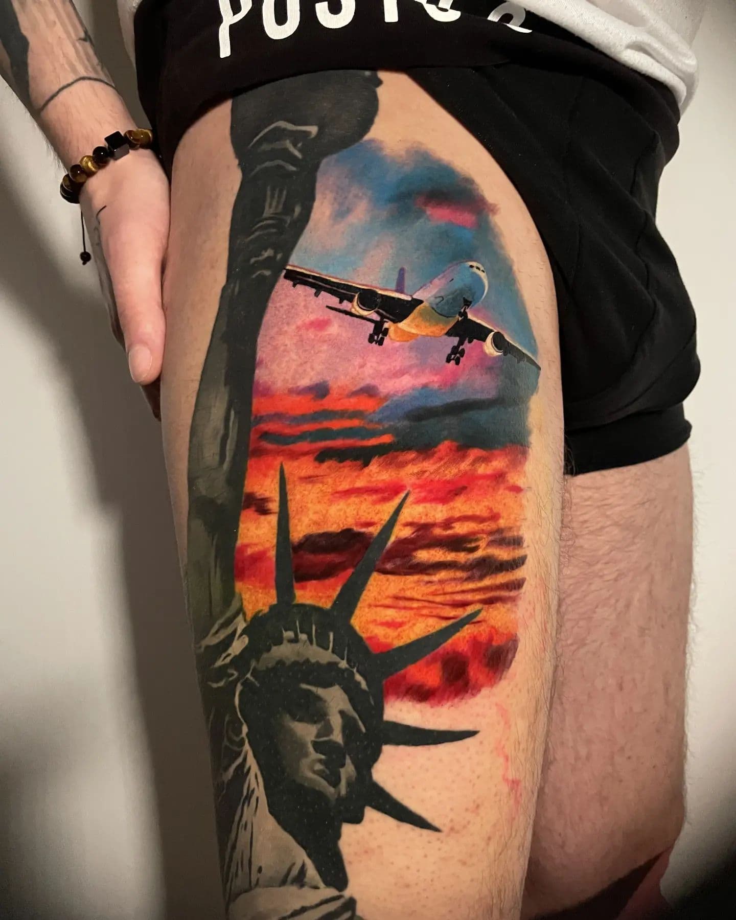 Burning Hot Airplane Tattoo