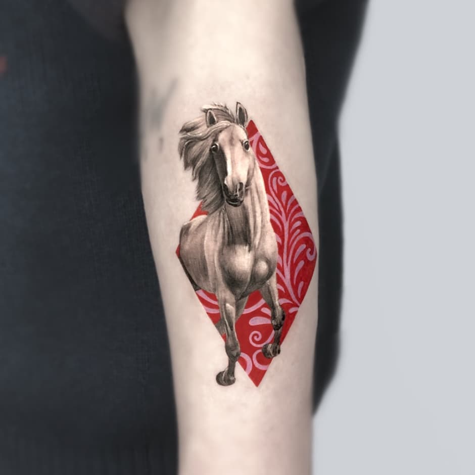 Lustige Pferde-Tattoo-Ideen