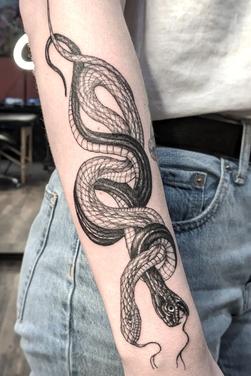 Half Sleeve Snake Tattoo 2