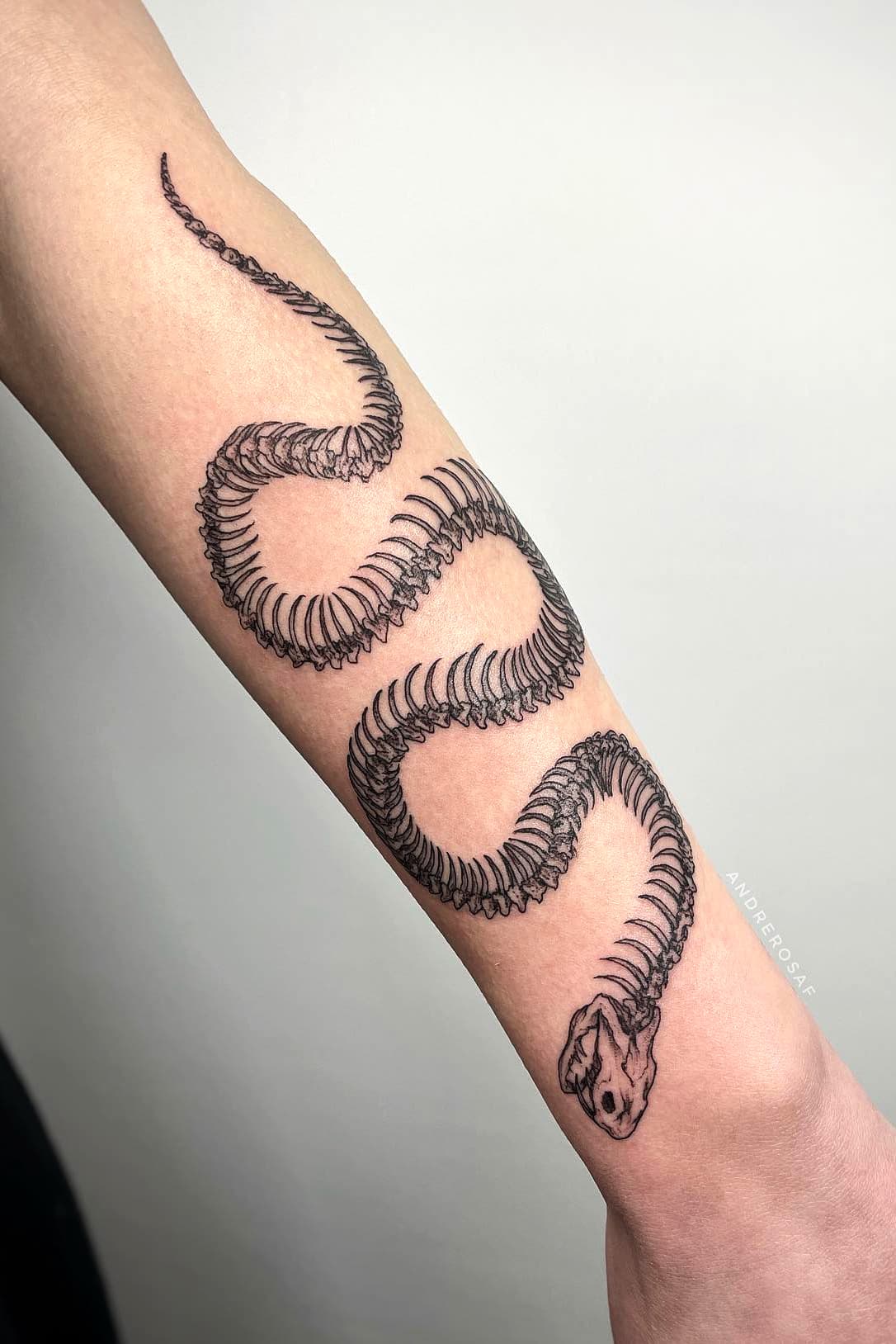 Half Sleeve Snake Tattoo