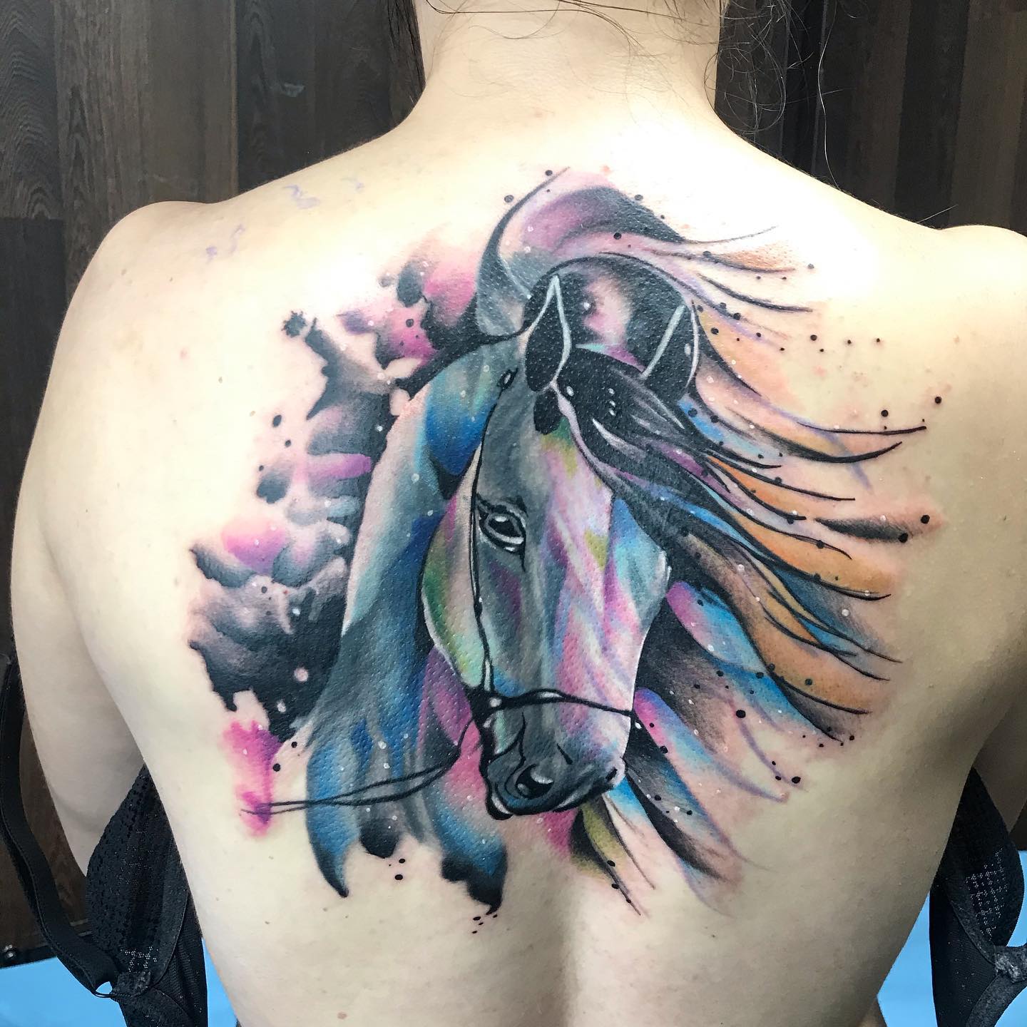 Horse Tattoo Drawing Watercolor Idea 2