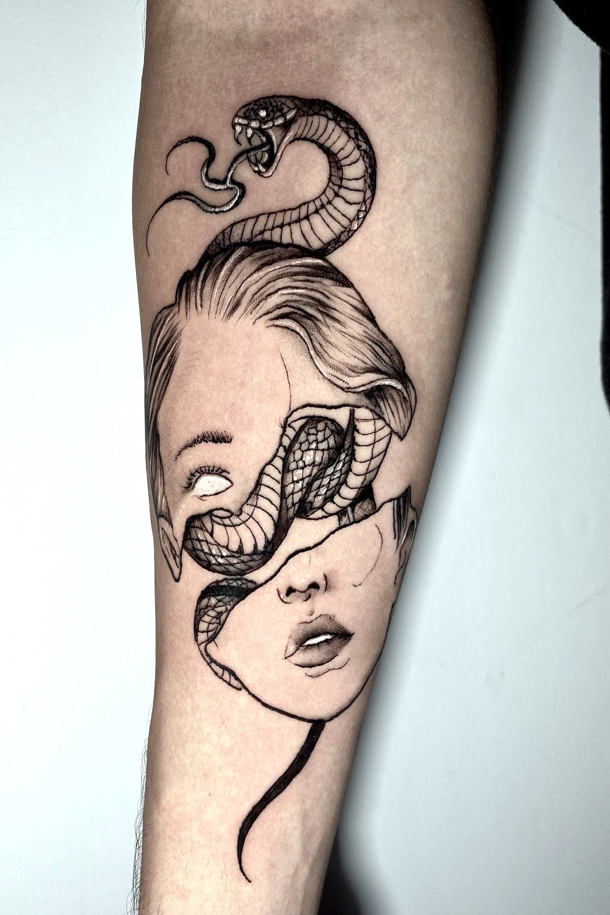 Medusa Tattoo Snake