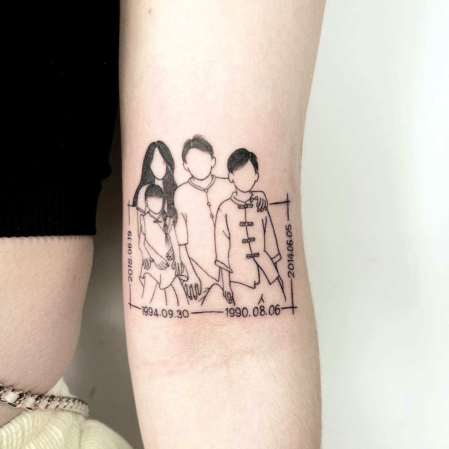 Mother Of Three Tattoo Over Forearm