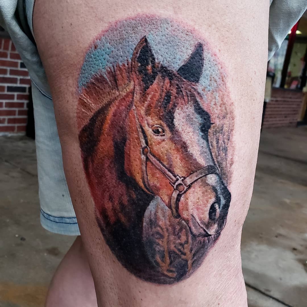 Ideas de tatuajes de caballos realistas 2