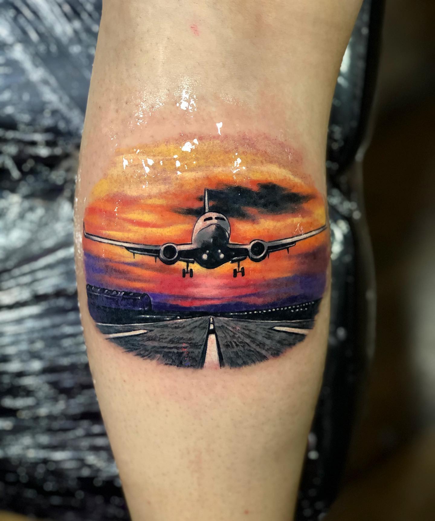 Einzigartiges Original-Flugzeug-Tattoo