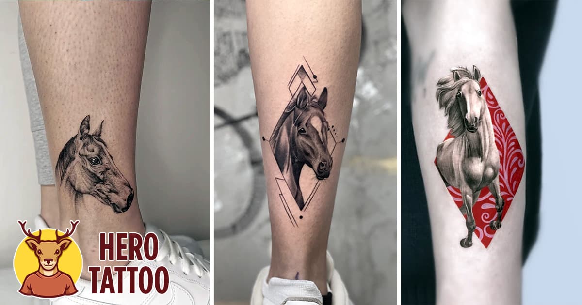 horse tattoo hero tattoo design