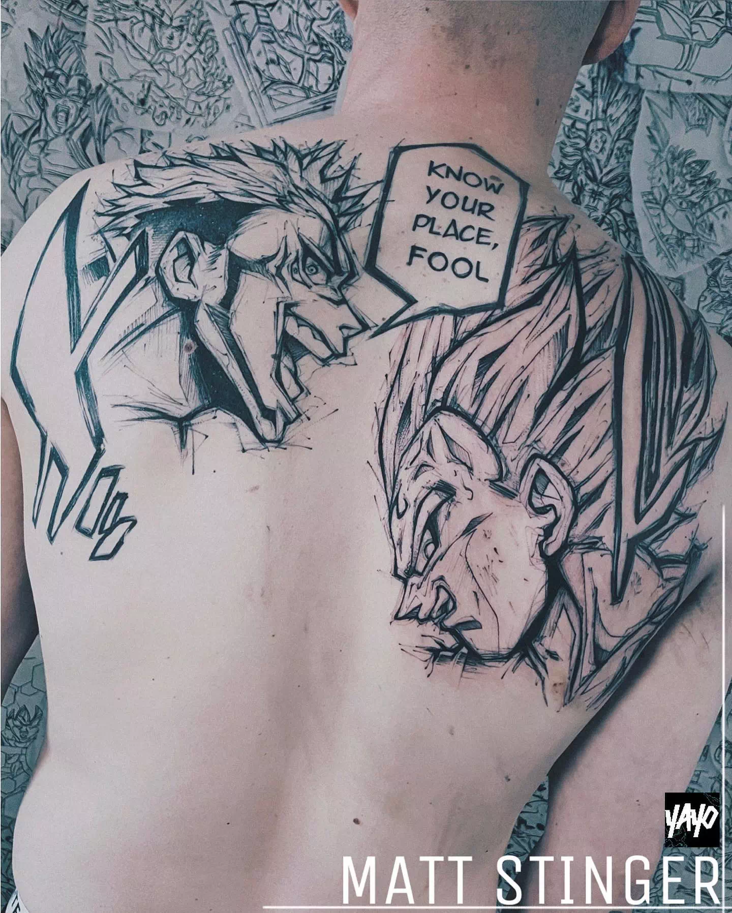 Dragon Ball Back Tattoo 1