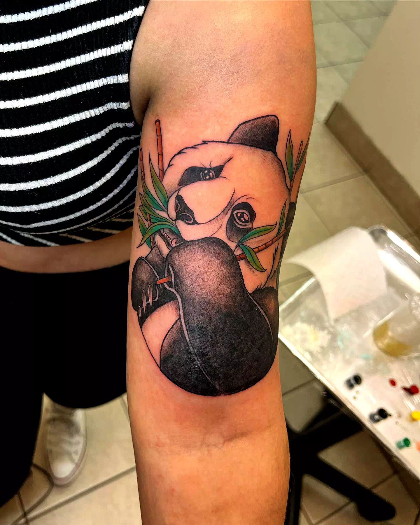 Galaxy Inspired Panda Tattoo Idea