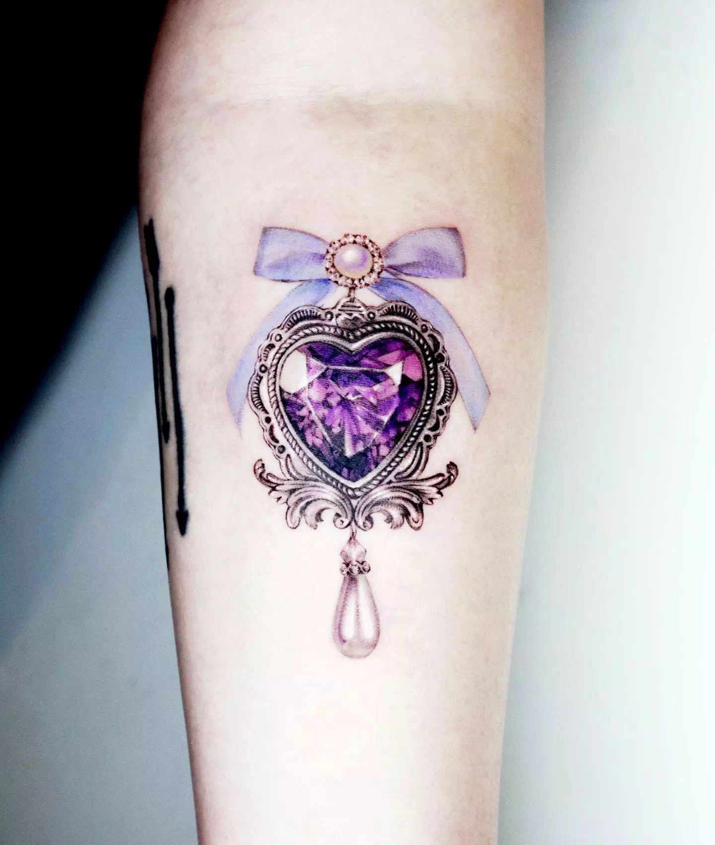 Jewel Inspired Heart Tattoo Sleeve Ink