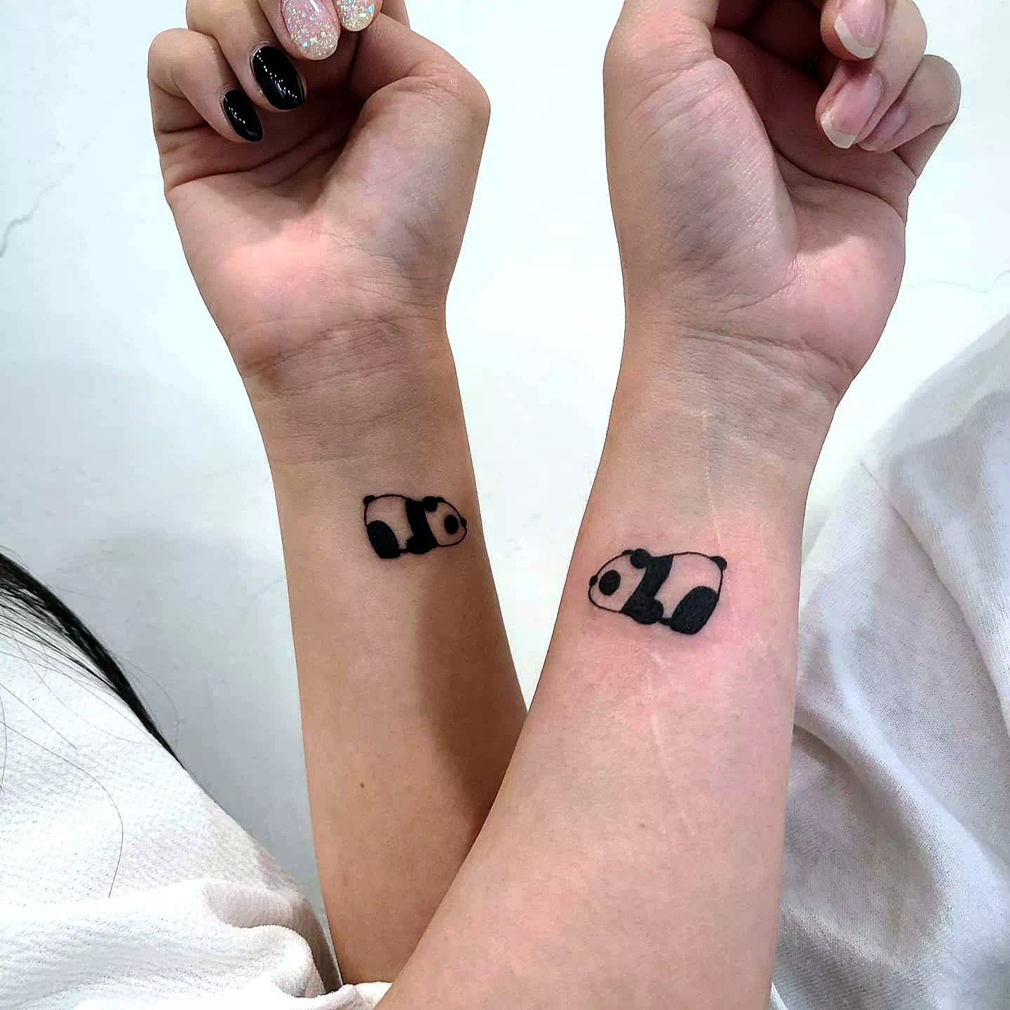 Panda Couple Tattoo Small Design