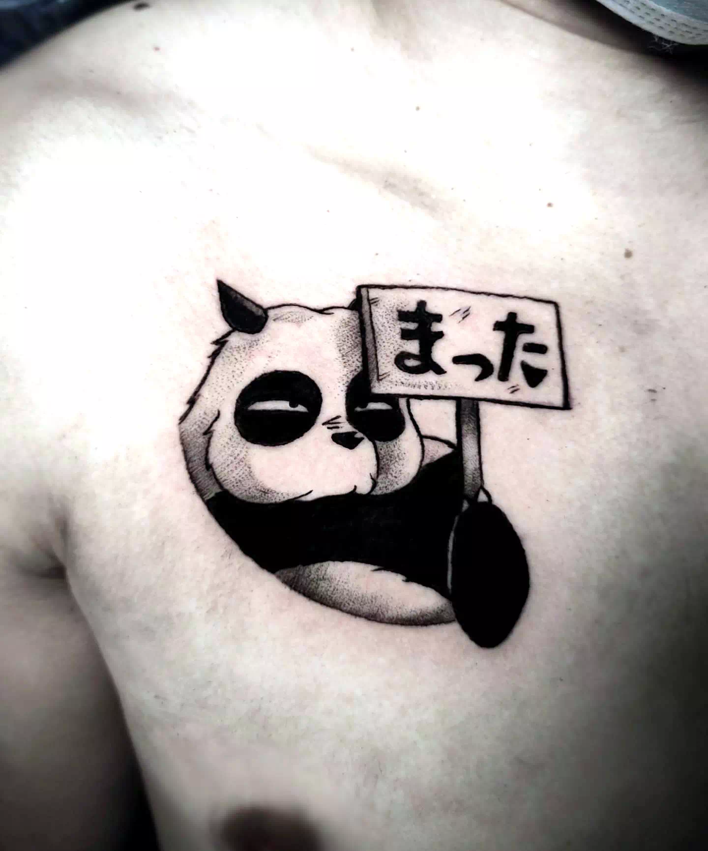 Panda Family Tattoo Back Design