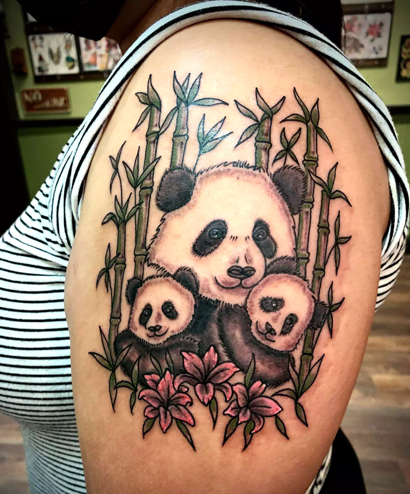 Panda Tattoo Ideas Family Inspired Shoulder Tattoo