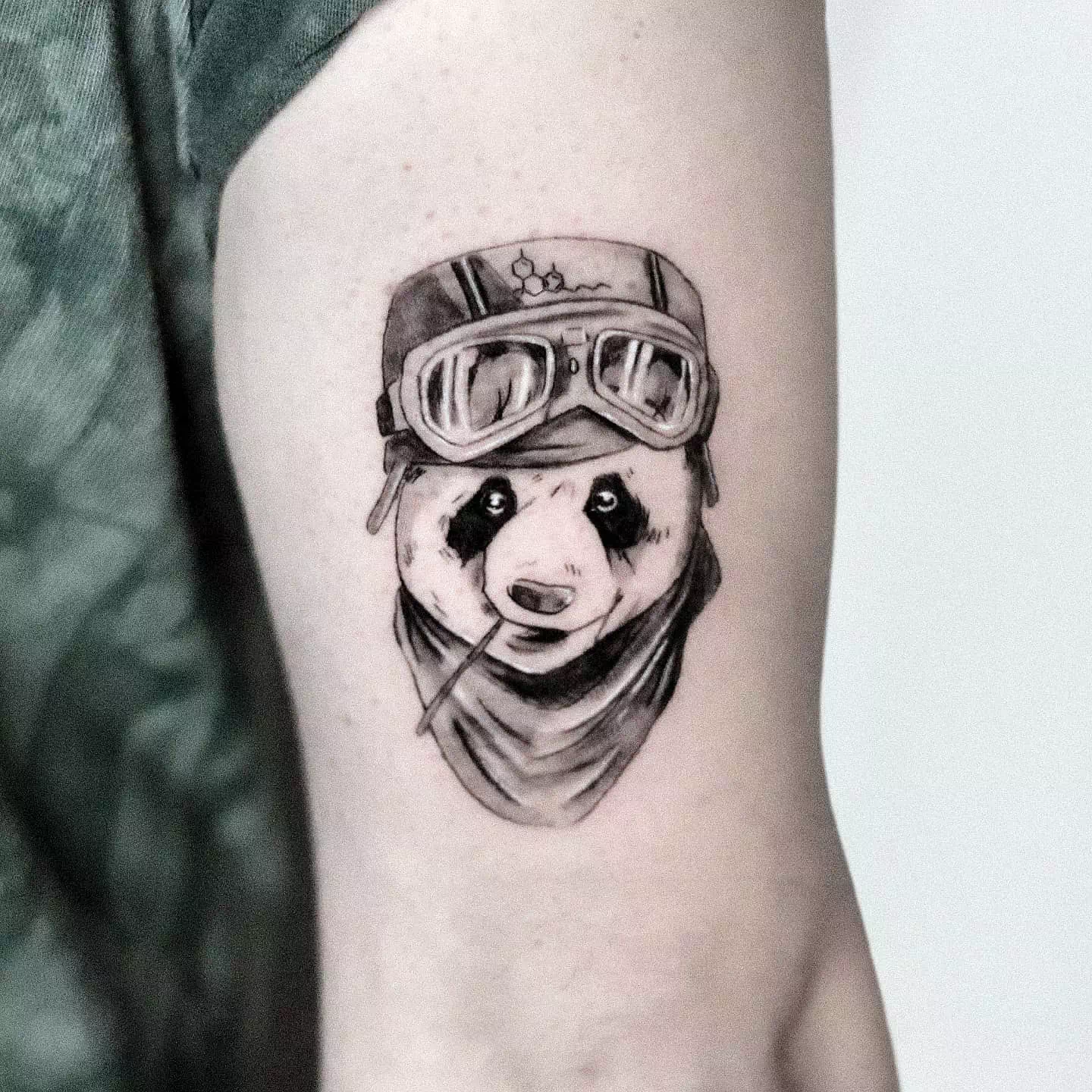 Panda Tattoo Ideas Over Chest