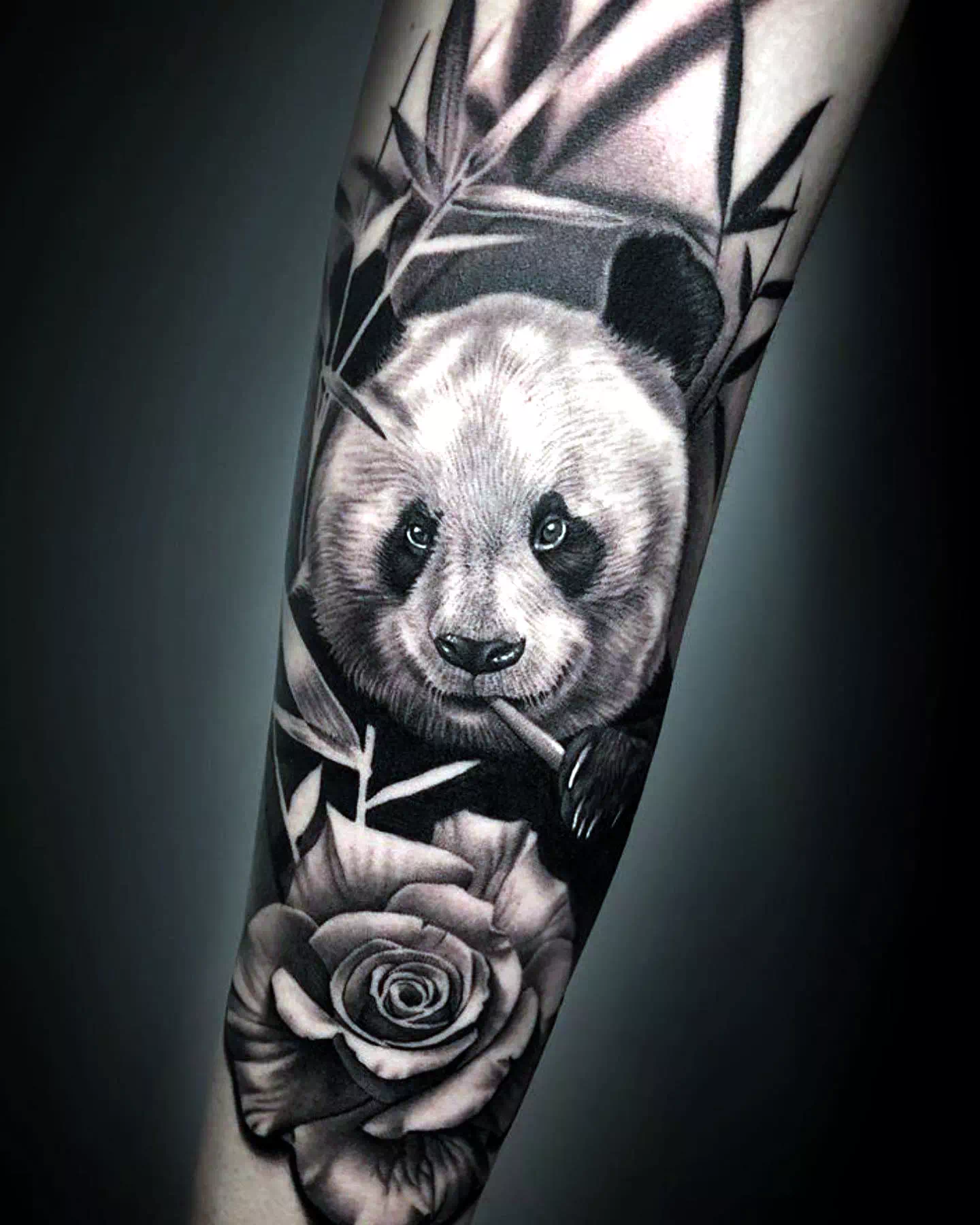 Panda Tattoo Sleeve Realistic Ink