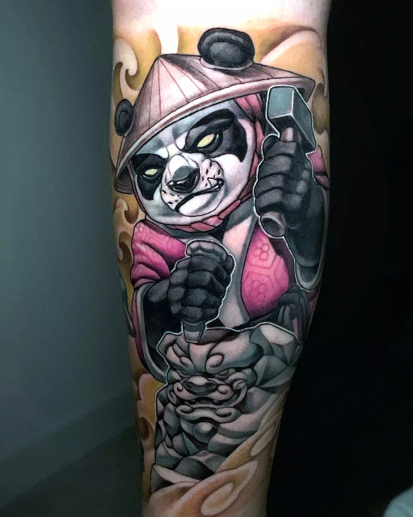 Red Panda Tattoo Over Leg